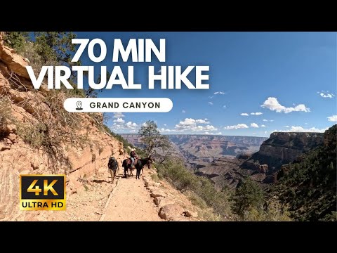 [4K] Into The Grand Canyon | Bright Angel Virtual Hike