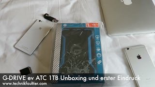 G-DRIVE ev ATC 1TB Unboxing und erster Eindruck