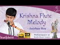 Krishna S Flute Melody Flute Tabla Jugalbandi Anirban Roy Kanha Shanti Vanam