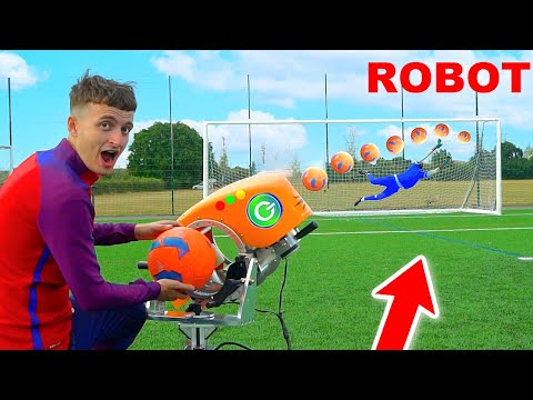 PRO FOOTBALLER vs ROBOT - Who Wins? (Challenge)