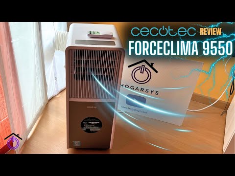 Silvia Jiménez probando el aire acondicionado portátil Cecotec ForceClima 9550 Style