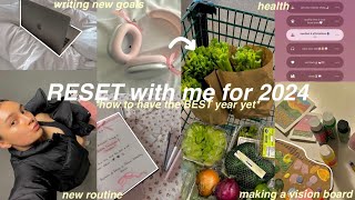 2024 RESET with me✨📖 *how to have your best year* vision board + goal setting + productive planning