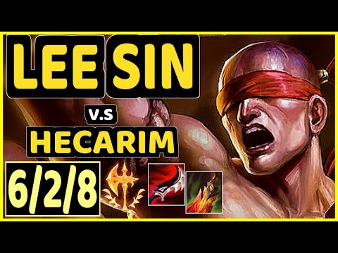 PEANUT (LEE SIN) vs HECARIM - 6/2/8 KDA JUNGLE GAMEPLAY - KR Ranked GRANDMASTER