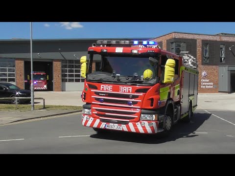 [RESERVE] Cheshire Fire & Rescue Service Chester Community Fire Station Two Pump Turnout
