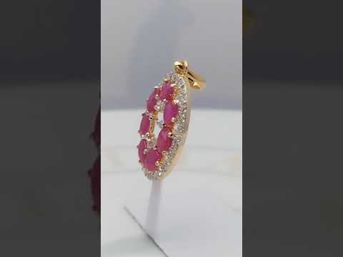 Arihant creators beautiful ruby diamond pendant in 0.50 cts ...