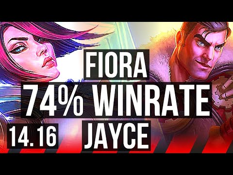 FIORA vs JAYCE (TOP) | 74% winrate, 6 solo kills | EUW Master | 14.16