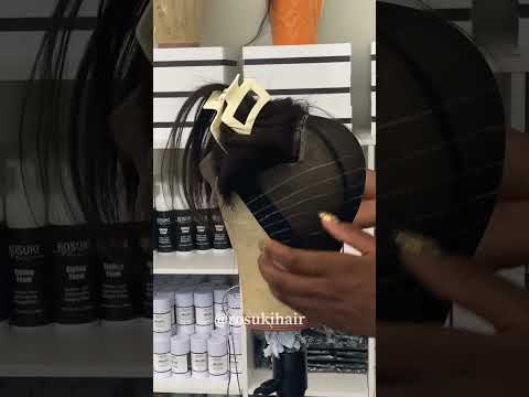 How to make a deep side part with a 5x5 closure.            #wigmaker #houstonhairstylist #howtomake