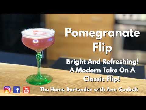 Pomegranate Flip | How to make a Gin Cocktail with Egg