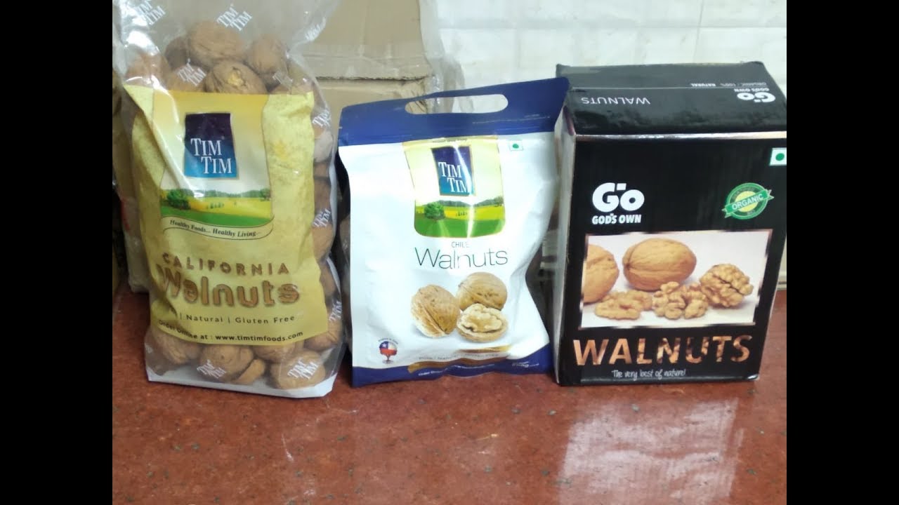 Compare With the three different Walnuts (California, Chile & Kashmir) by Kashmir Walnut Overseas