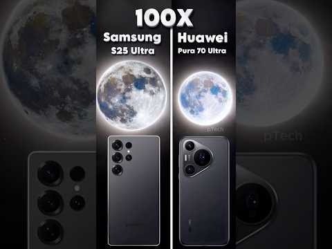 Samsung Galaxy S25 Ultra VS Huawei Pura 70 Ultra Live Moon Zoom Test