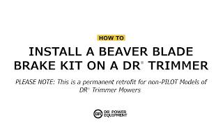 Tech Support installing Brake kit for Beaver Blade