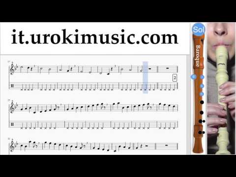 Lezioni di Flauto Dolce B. Mission Impossible - Theme Tutorial Spartito Parte#1 um-i276