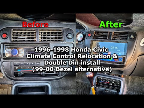 1996-1998 Honda Civic Climate Control Relocation & Double Din Install (99-00 Bezel alternative)