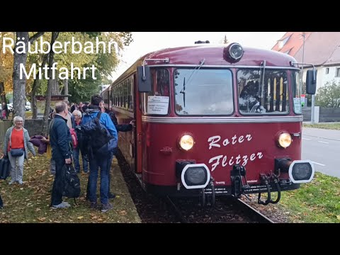 🇩🇪❤️⚠️ Historischer Schienenbus Roter Flitzer auf der Räuberbahn | Pfullendorf ➡️ Aulendorf