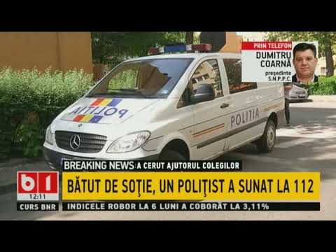 BATUT DE SOTIE, UN POLITIST A SUNAT LA 112. A CERUT ORDIN DE RESTRICTIE DE FRICA SOTIEI. 21 FEB 2020