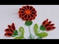 #PaperQuilling:Art & Craft | How to make Beautiful New Quilling orange and seal brown Flower design
