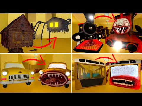 EVERYTHING TURNED INTO CREATURES in the Backrooms 2! | HOUSE HEAD, CAR EATER