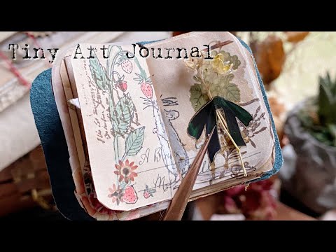 Miniature Art Journal ASMR | Decorating a Fairy Journal | No Talking