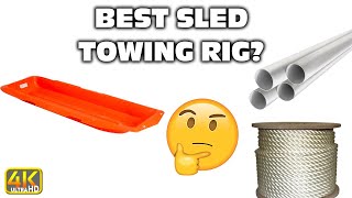 Paris Snow Sled Towing With Rope vs Poles Camping (4k UHD) #camping