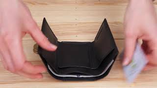Маленький портмоне из кожи унисекс ST Leather 19356 черный