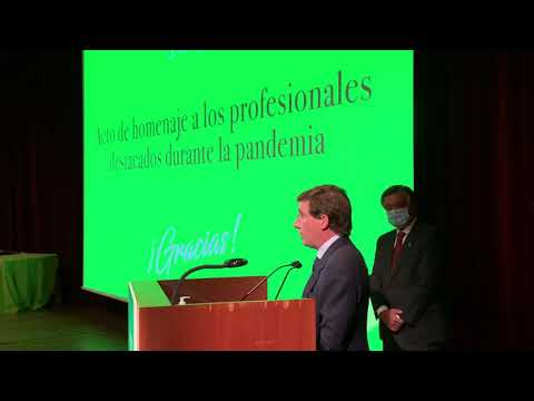 Discurso de José Luis Martínez-Almeida en el Homenaje a los profesionales destacados en la pandemia.