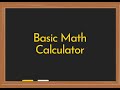 Basic Math Operations Calculator Video