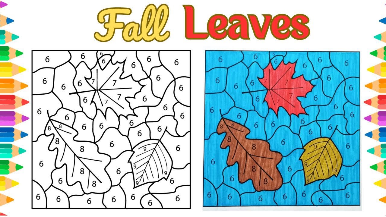 Fall Coloring Page | Autumn Coloring Page | Color By Number | Autumn Activities #autumn #fall