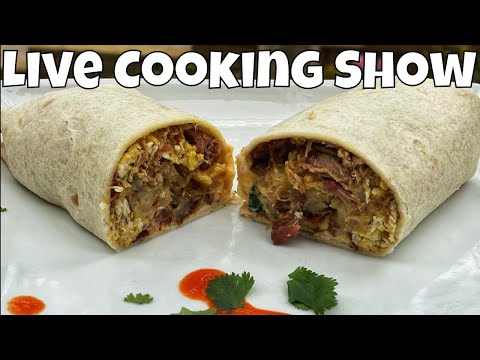 Pulled Pork Breakfast Burrito on the Blackstone Griddle