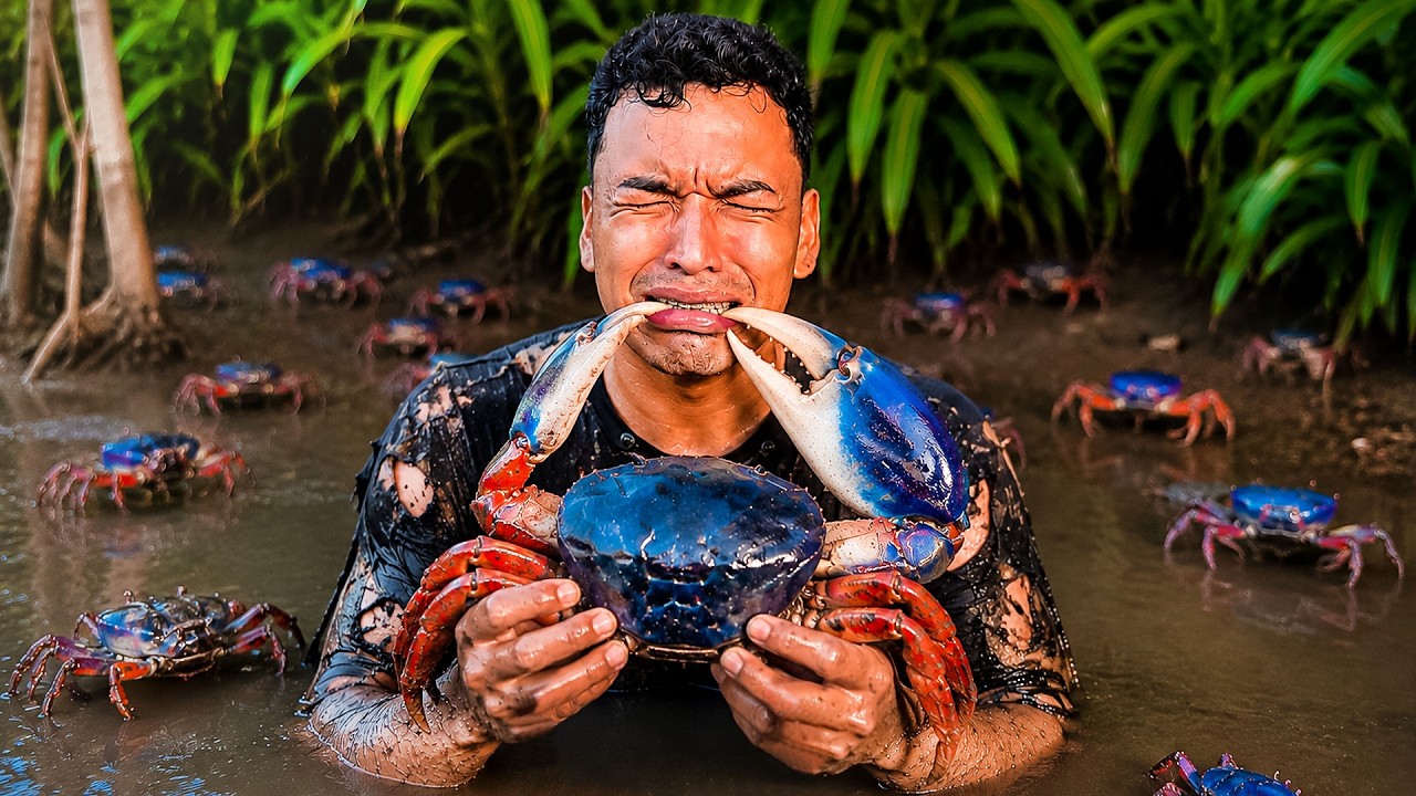 CANGREJOS AZULES GIGANTES ME MUERDEN DESPUES DEL HURACAN