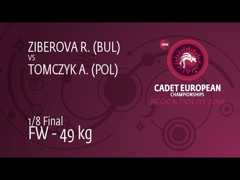 1/8 FW - 49 kg: A. TOMCZYK (POL) df. R. ZIBEROVA (BUL), 4-2