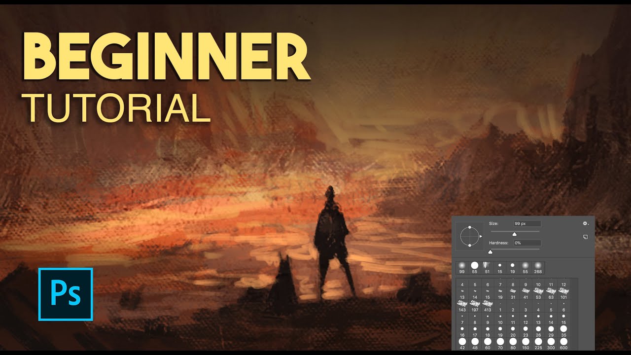 Photoshop Digital Painting Tutorial for Beginners - video 2