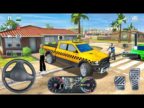 Driving Pickup Truck as Taxi in City - Taxi Sim 2020 - Android Gameplay