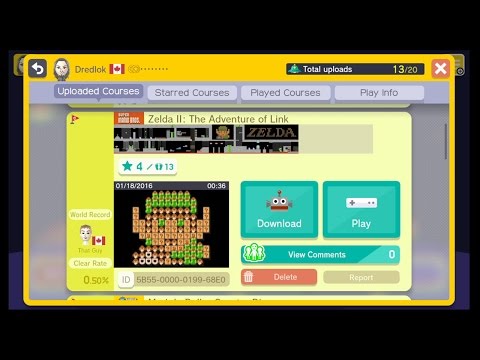 Super Mario Maker - Zelda II: The Adventure of Link (Puzzle Course)