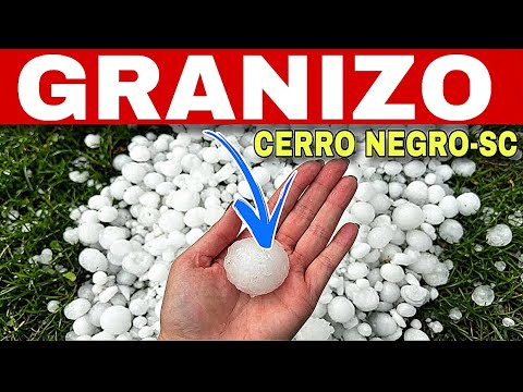 🚨CERRO NEGRO SC: TEMPORAL forte com GRANIZO e RAIOS neste SÁBADO-08/08