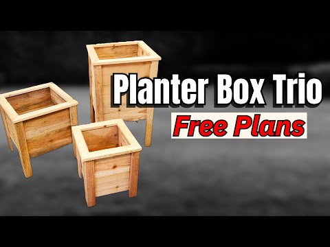 Picket Planter Trio Set. FREE PLANS | How To