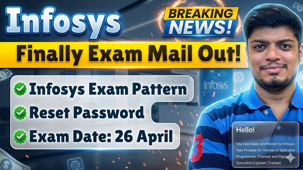 🔥Infosys Finally Exam Mail Out | How to Reset Infosys Password | Infosys SP DSE Exam Pattern 2026
