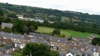 preview picture of video 'Beaminster Town from top of ChurchTower - town where 2 folk died cos of landslide!'