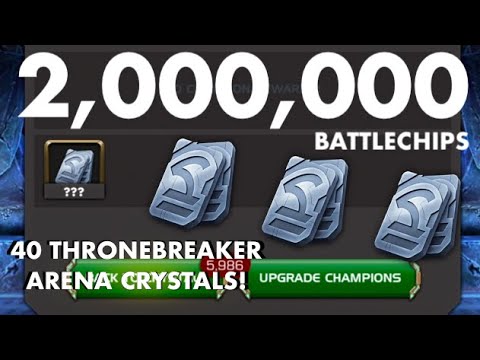 2,000,000 Battlechips worth of Thronebreaker Arena Crystals! | Marvel Contest of Champions