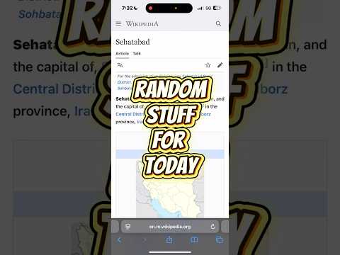 Random Wikipedia Find of the Day! 🤔 #Shorts | Sehatabad