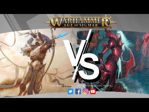 Lumineth Realm-lords VS Soulblight Gravelords - Age of Sigmar Battle Report.