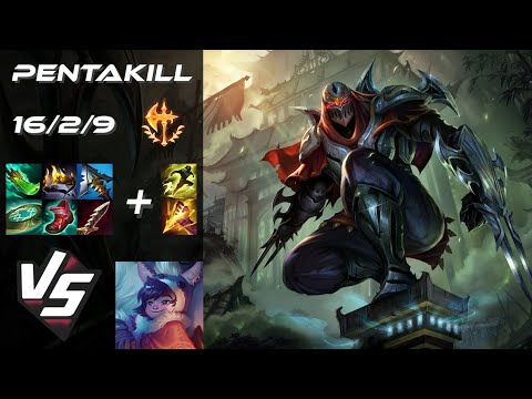 JUNGLE Zed vs Nunu & Willump [PENTAKILL] - NA Grandmaster Patch 25.24
