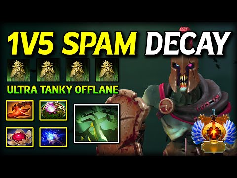 ULTRA TANKY ZOMBIE Offlane Undying | Aghs Scepter + OC Build | EPIC 1V5 Spam Decay to Win Dota 2