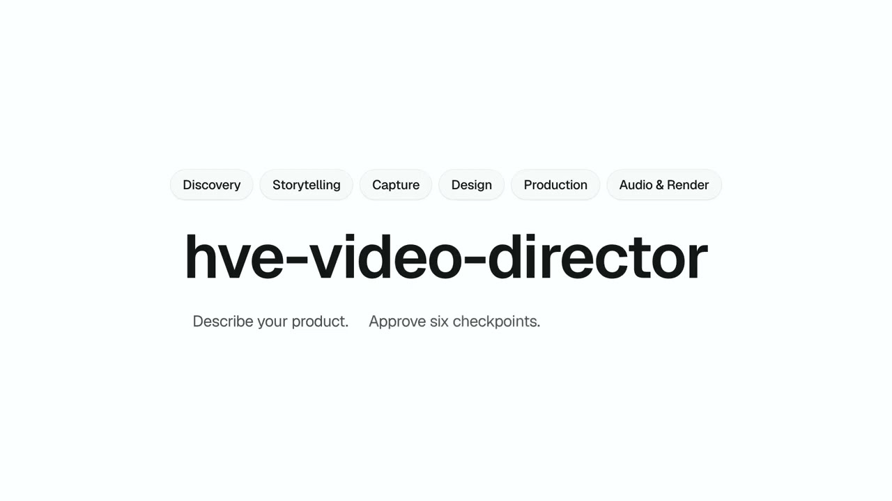 hve-video-director — this promo was made by the tool it describes