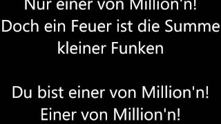 Kollegah feat. MoTrip Einer von Millionen [Lyrik] [German]