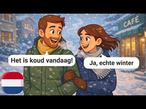 Dutch Listening Practice for Beginners (With Subtitles) | A1-A2 | Snowy Days