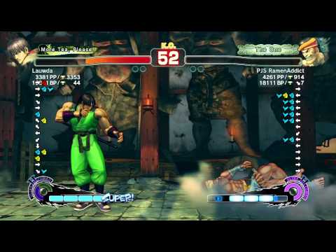 PJS RamenAddict ( Adon ) vs lauwda ( Guy ) - SSF4 AE 2012 Ranked Replays HD