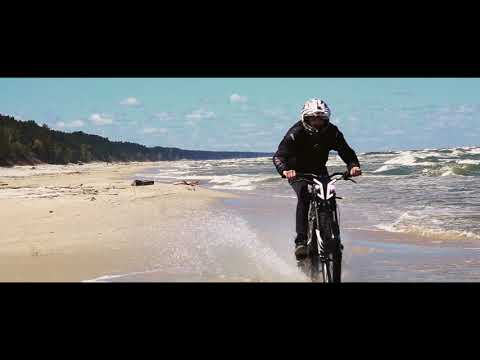 Mountster S80 electric bike run over beach and forest