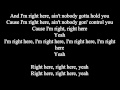 Justin Bieber Right Here Lyrics