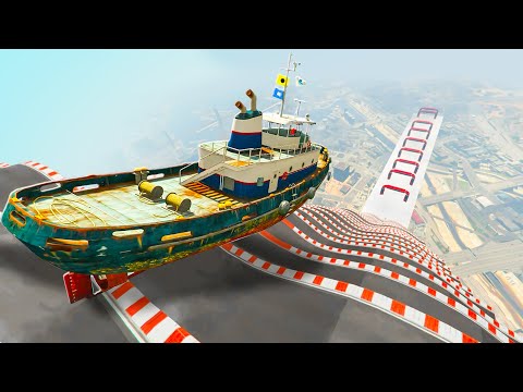 LA MEGA RAMPA CON LA BARCA IMPOSSIBILE DI GTA 5! *PS5*