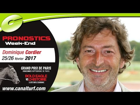 Pronostics WE GRAND PRIX DE PARIS et courses pmu du 25 et 26 février 2017 - Dominique Cordier